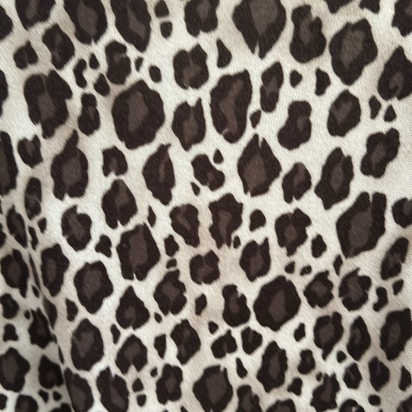 Criss Cross Brown Leopard Animal Print Open Cardigan Small/Medium - Picture 5 of 7